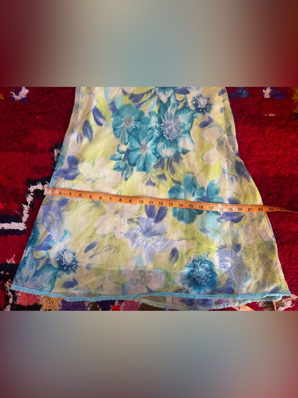 Y2K Vintage California Concepts floral slip dress Sz M - Picture 6 of 7